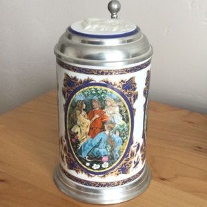 - Villeroy & Boch Porcelain German Beer Stein - Limited Edition. Mettlach